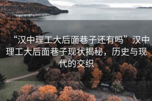“漢中理工大后面巷子還有嗎”漢中理工大后面巷子現(xiàn)狀揭秘，歷史與現(xiàn)代的交織