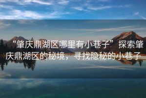 “肇慶鼎湖區哪里有小巷子”探索肇慶鼎湖區的秘境，尋找隱秘的小巷子