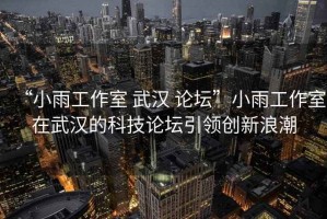 “小雨工作室 武漢 論壇”小雨工作室在武漢的科技論壇引領(lǐng)創(chuàng)新浪潮