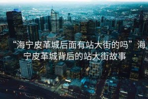 “海寧皮革城后面有站大街的嗎”海寧皮革城背后的站大街故事