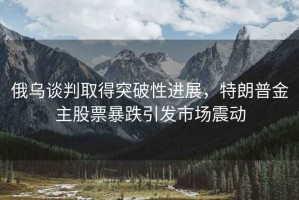 俄烏談判取得突破性進(jìn)展，特朗普金主股票暴跌引發(fā)市場震動