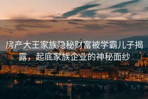 房產大王家族隱秘財富被學霸兒子揭露，起底家族企業的神秘面紗