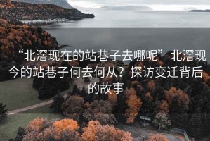 “北滘現在的站巷子去哪呢”北滘現今的站巷子何去何從？探訪變遷背后的故事