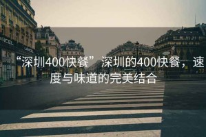 “深圳400快餐”深圳的400快餐，速度與味道的完美結合