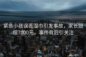 緊急小孩誤丟濕巾引發(fā)事故，家長(zhǎng)賠償7000元，事件背后引關(guān)注