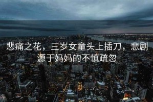 悲痛之花，三歲女童頭上插刀，悲劇源于媽媽的不慎疏忽