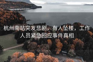 杭州南站突發悲劇，有人墜樓，工作人員緊急回應事件真相