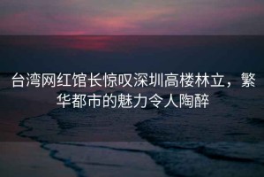 臺灣網紅館長驚嘆深圳高樓林立，繁華都市的魅力令人陶醉