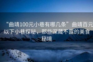 “曲靖100元小巷有哪幾條”曲靖百元以下小巷探秘，那些深藏不露的美食秘境