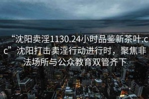 “沈陽賣淫1130.24小時品鑒新茶葉.cc”沈陽打擊賣淫行動進行時，聚焦非法場所與公眾教育雙管齊下