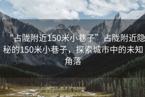 “占隴附近150米小巷子”占隴附近隱秘的150米小巷子，探索城市中的未知角落