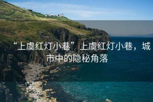 “上虞紅燈小巷”上虞紅燈小巷，城市中的隱秘角落