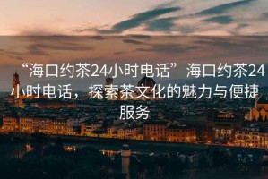 “海口約茶24小時電話”海口約茶24小時電話，探索茶文化的魅力與便捷服務