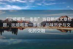 “撫順喝茶一條街”當日新聞文章標題，撫順喝茶一條街，品味歷史與文化的交融