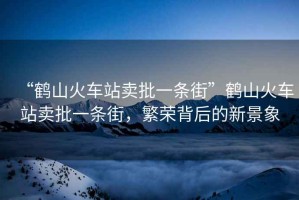 “鶴山火車站賣批一條街”鶴山火車站賣批一條街，繁榮背后的新景象