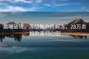 晨曦破曉，凍結賬戶終解凍，28萬賣糧款重歸心田