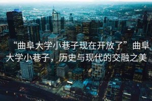 “曲阜大學小巷子現在開放了”曲阜大學小巷子，歷史與現代的交融之美