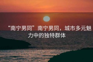 “南寧男同”南寧男同，城市多元魅力中的獨特群體