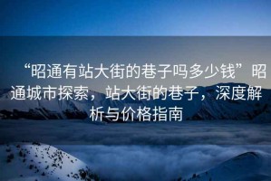“昭通有站大街的巷子嗎多少錢”昭通城市探索，站大街的巷子，深度解析與價格指南