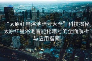“太原紅星浴池暗號大全”科技揭秘，太原紅星浴池智能化暗號的全面解析與應用指南