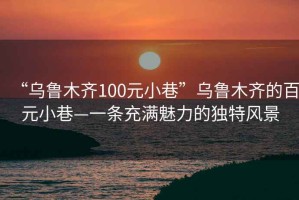 “烏魯木齊100元小巷”烏魯木齊的百元小巷—一條充滿魅力的獨(dú)特風(fēng)景