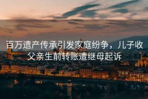 百萬遺產傳承引發家庭紛爭，兒子收父親生前轉賬遭繼母起訴
