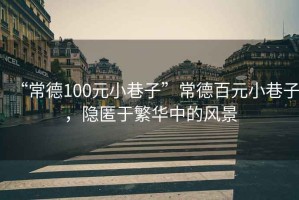“常德100元小巷子”常德百元小巷子，隱匿于繁華中的風景