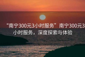 “南寧300元3小時服務”南寧300元3小時服務，深度探索與體驗