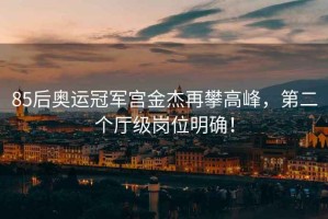 85后奧運冠軍宮金杰再攀高峰，第二個廳級崗位明確！