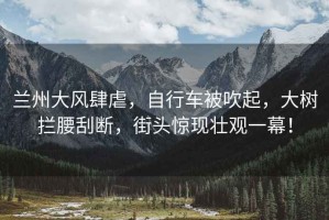 蘭州大風肆虐，自行車被吹起，大樹攔腰刮斷，街頭驚現壯觀一幕！