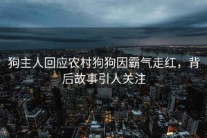 狗主人回應農村狗狗因霸氣走紅，背后故事引人關注