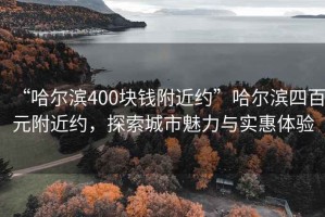 “哈爾濱400塊錢附近約”哈爾濱四百元附近約，探索城市魅力與實惠體驗
