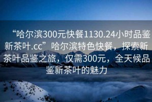 “哈爾濱300元快餐1130.24小時品鑒新茶葉.cc”哈爾濱特色快餐，探索新茶葉品鑒之旅，僅需300元，全天候品鑒新茶葉的魅力