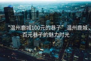 “溫州鹿城100元的巷子”溫州鹿城，百元巷子的魅力時(shí)光