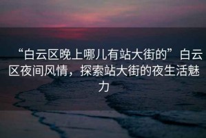 “白云區(qū)晚上哪兒有站大街的”白云區(qū)夜間風情，探索站大街的夜生活魅力