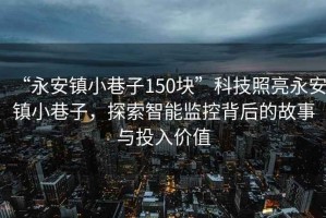 “永安鎮(zhèn)小巷子150塊”科技照亮永安鎮(zhèn)小巷子，探索智能監(jiān)控背后的故事與投入價(jià)值