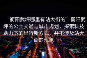 “衡陽武坪哪里有站大街的”衡陽武坪的公共交通與城市規劃，探索科技助力下的出行新方式，并不涉及站大街的現象