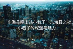 “東海縣晚上站小巷子”東?？h之夜，小巷子的深邃與魅力