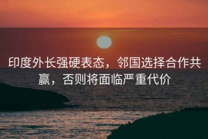 印度外長強硬表態，鄰國選擇合作共贏，否則將面臨嚴重代價