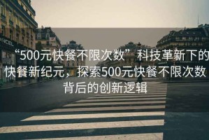 “500元快餐不限次數”科技革新下的快餐新紀元，探索500元快餐不限次數背后的創新邏輯