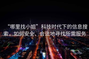 “哪里找小姐”科技時代下的信息搜索，如何安全、合法地尋找所需服務(wù)