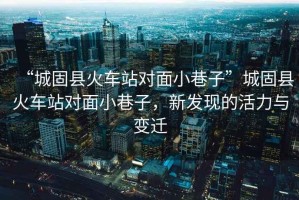 “城固縣火車站對面小巷子”城固縣火車站對面小巷子，新發現的活力與變遷