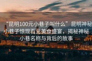 “昆明100元小巷子叫什么”昆明神秘小巷子驚現百元美食盛宴，揭秘神秘小巷名稱與背后的故事