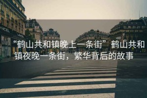 “鶴山共和鎮晚上一條街”鶴山共和鎮夜晚一條街，繁華背后的故事