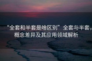 “全套和半套是啥區別”全套與半套，概念差異及其應用領域解析