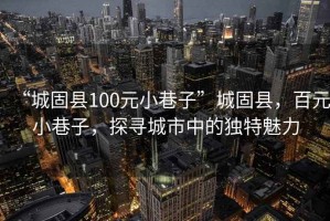 “城固縣100元小巷子”城固縣，百元小巷子，探尋城市中的獨特魅力