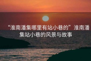 “淮南潘集哪里有站小巷的”淮南潘集站小巷的風景與故事