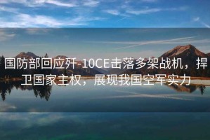 國防部回應殲-10CE擊落多架戰機，捍衛國家主權，展現我國空軍實力