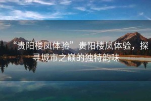 “貴陽樓鳳體驗”貴陽樓鳳體驗，探尋城市之巔的獨特韻味