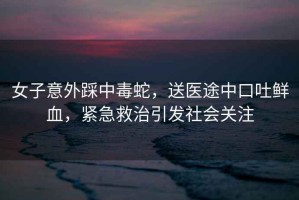 女子意外踩中毒蛇，送醫途中口吐鮮血，緊急救治引發社會關注